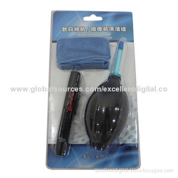 DSLR camera cleaning kits, 3-in-1 set with lens pen, air blow and fiber cloth